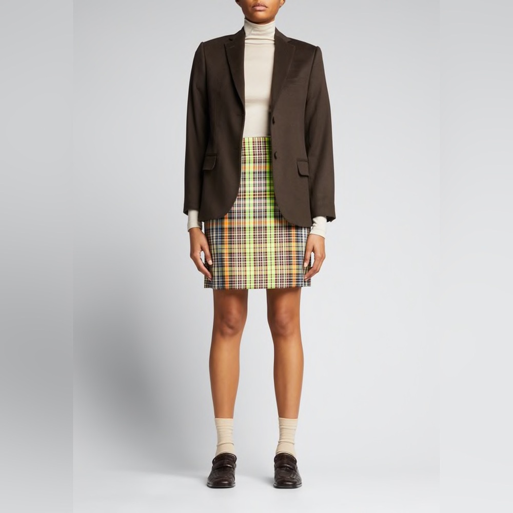 AKRIS PUNTO Madras Check Mini Skirt